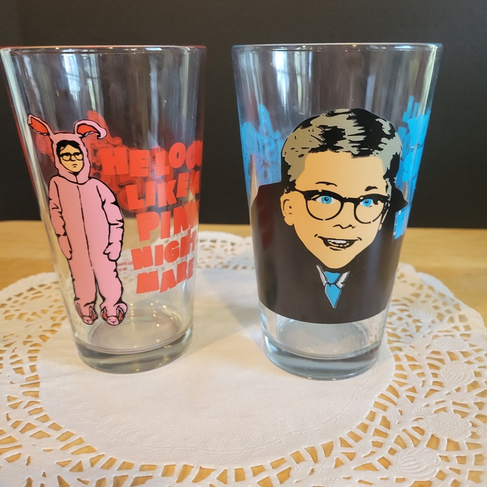 Set of Two A Christmas Story Drinking Glasses Ralphie